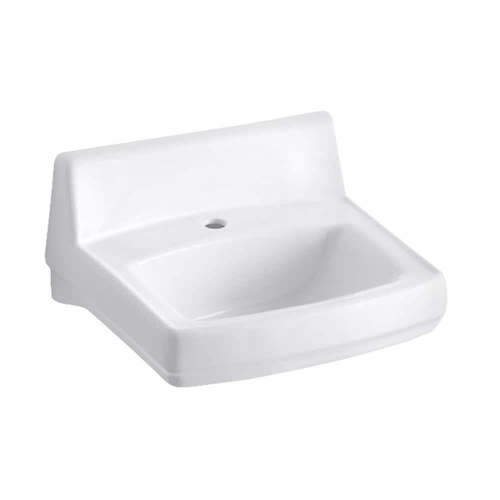 KOHLER Greenwich 20.8 in. x 18.25 in. Wall Mounted Bathroom Sink in White Vitreous China (2)