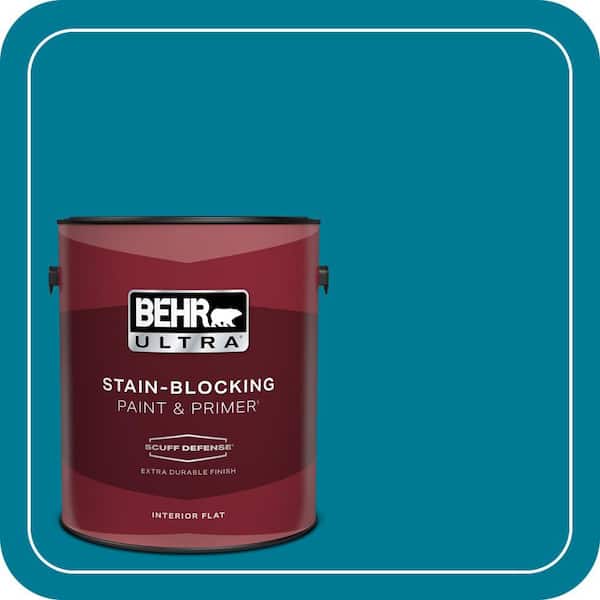 BEHR ULTRA 1 gal. #520B-7 Havasu Extra Durable Flat Interior Paint & Primer (2)