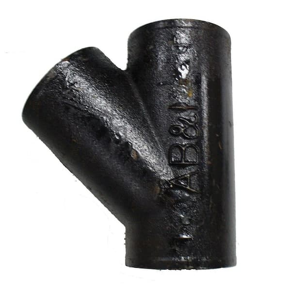 AB and I Foundry 4 in. x 4 in. x 4 in. Cast Iron 45-Degree Wye (2)