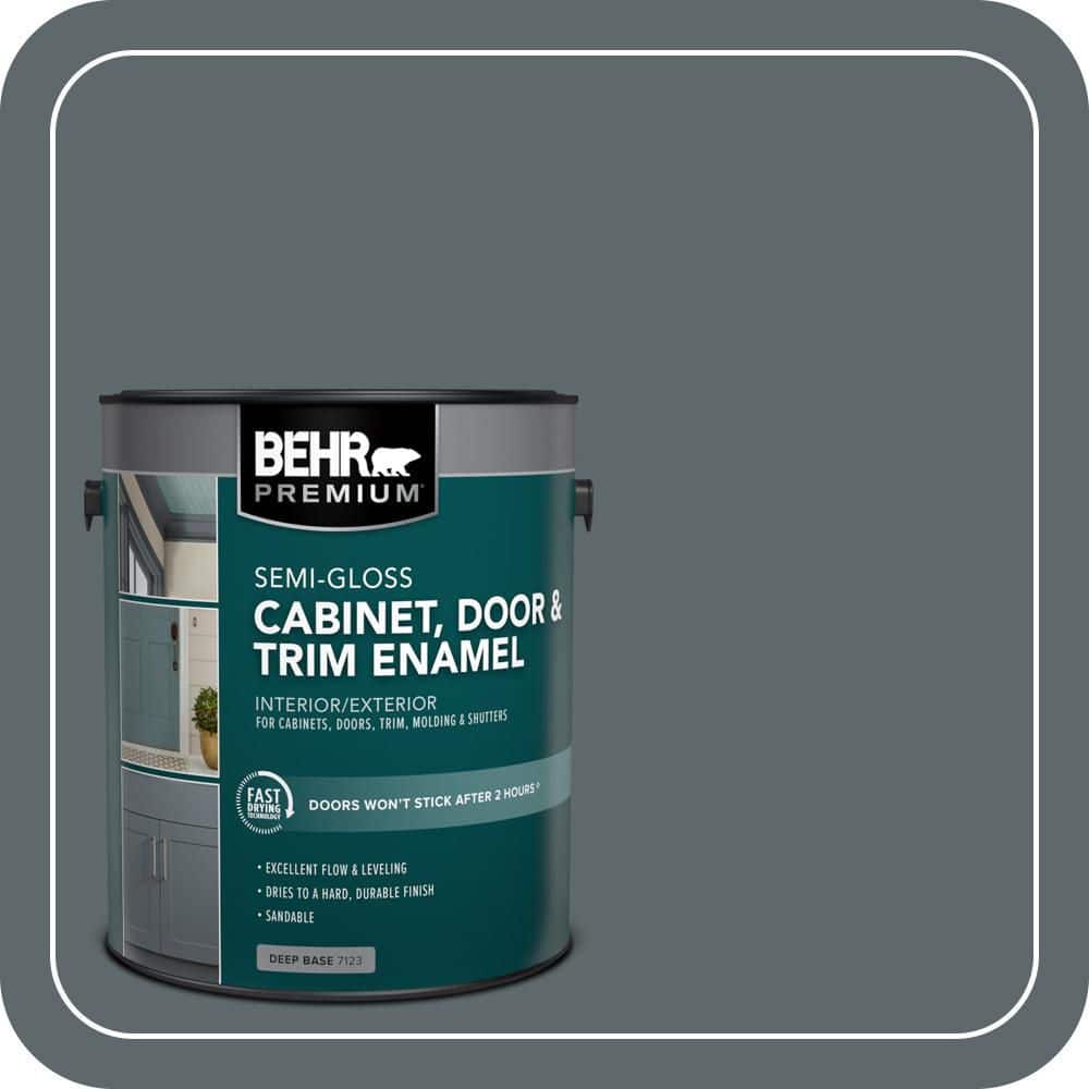 BEHR PREMIUM 1 gal. #MS-70 Evening Blues Semi-Gloss Enamel Interior/Exterior Cabinet, Door & Trim Paint