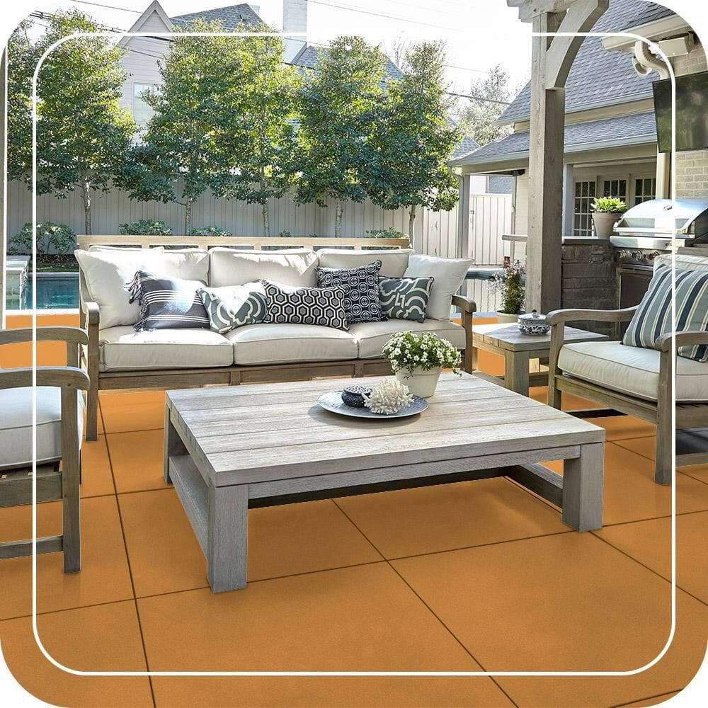 BEHR PREMIUM 1 gal. #PPU6-02 Saffron Strands Textured Low-Lustre Enamel Interior/Exterior Porch and Patio Anti-Slip Floor Paint (4)