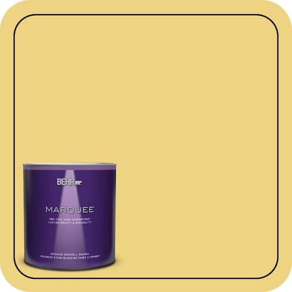 BEHR PREMIUM PLUS #380D-4 Feather Gold Enamel Low Odor & Primer (2)
