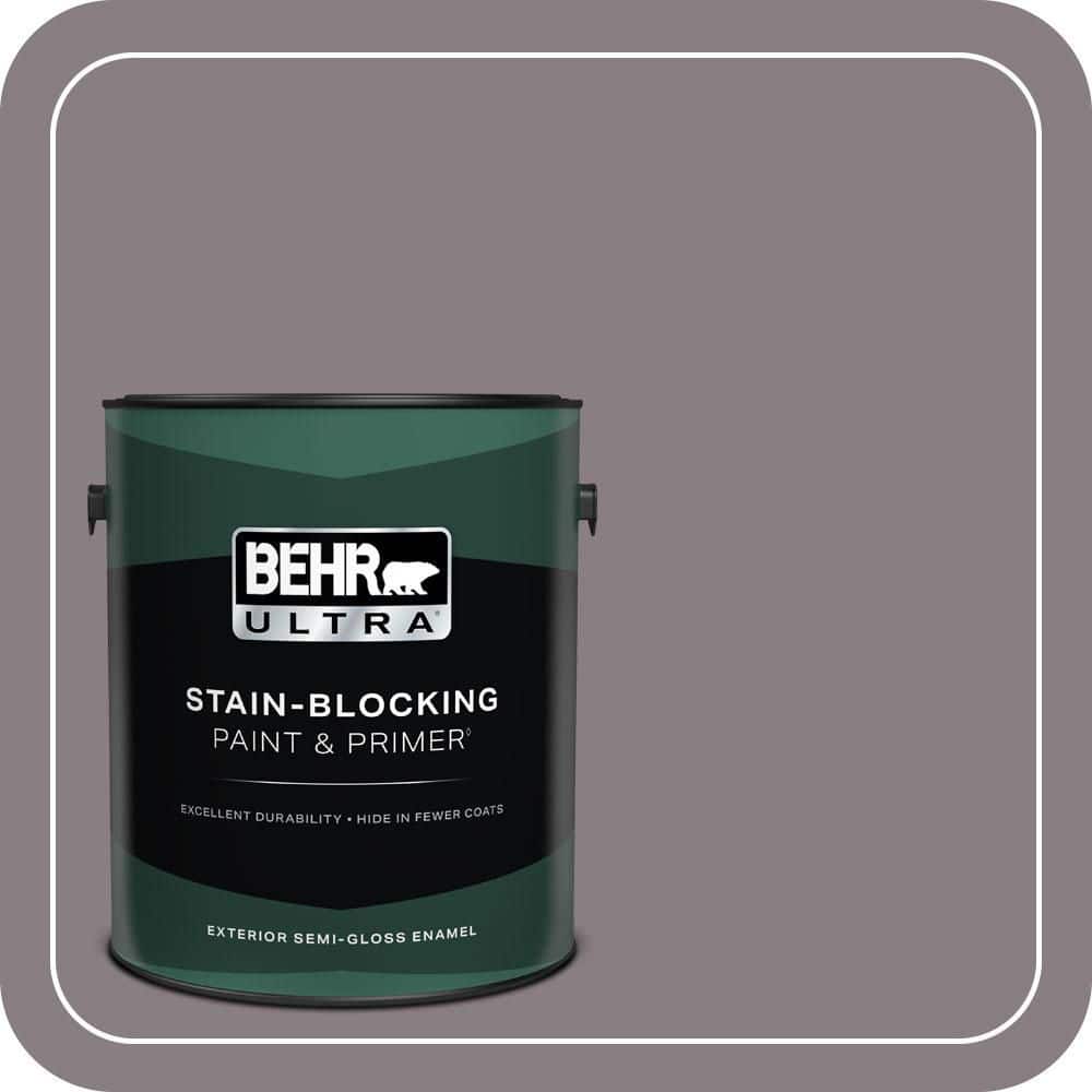 BEHR ULTRA 1 gal. #N570-4 Classy Plum Semi-Gloss Enamel Exterior Paint & Primer