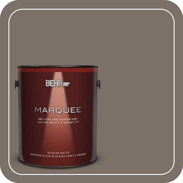 BEHR MARQUEE 1 gal. #N200-6 Kindling One-Coat Hide Matte Interior Paint & Primer (2)