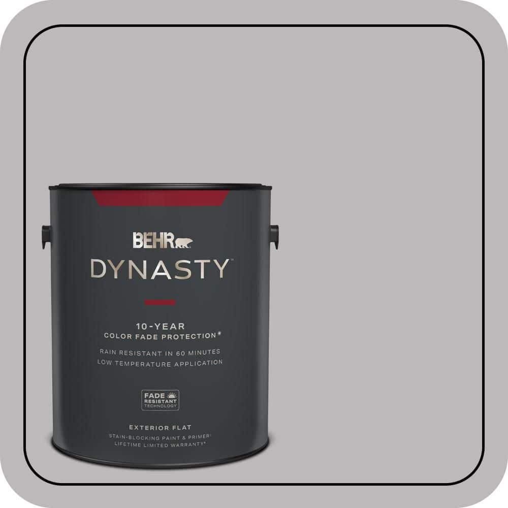 BEHR DYNASTY 1 gal. #PPU16-10 French Lilac Flat Exterior Stain-Blocking Paint & Primer