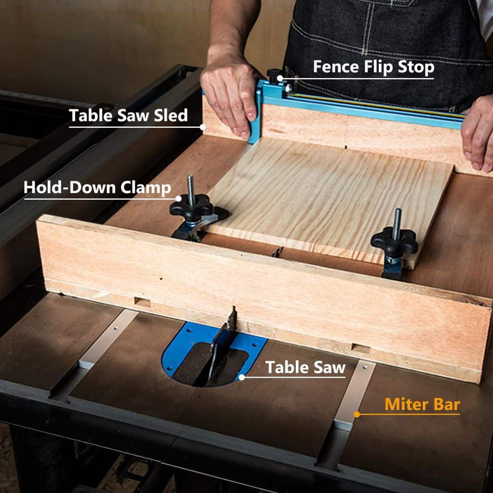 ‎POWERTEC 24 in. Miter Gauge Jig and Fixture Bar for Woodworking, router table and band saw, for 3/4 in. x 3/8 in. Miter Slot (2)