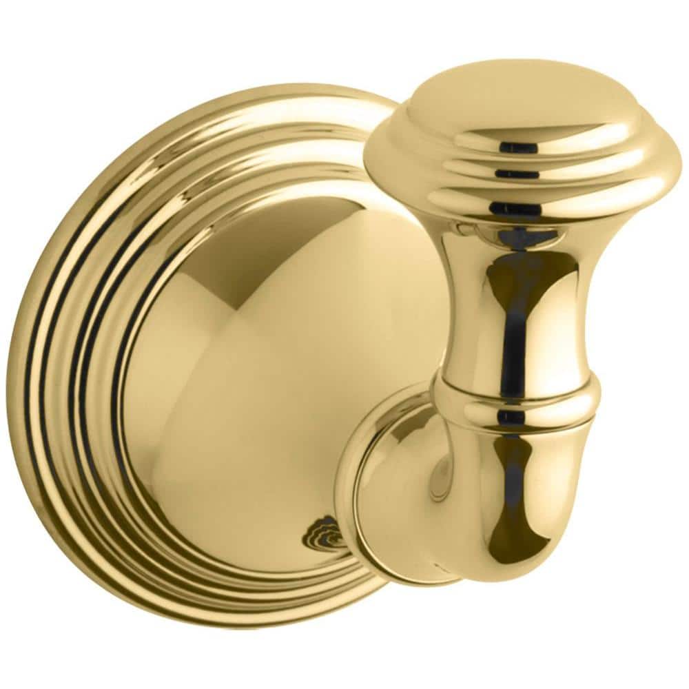KOHLER Devonshire Single Robe Hook in Vibrant Polished Brass (1)