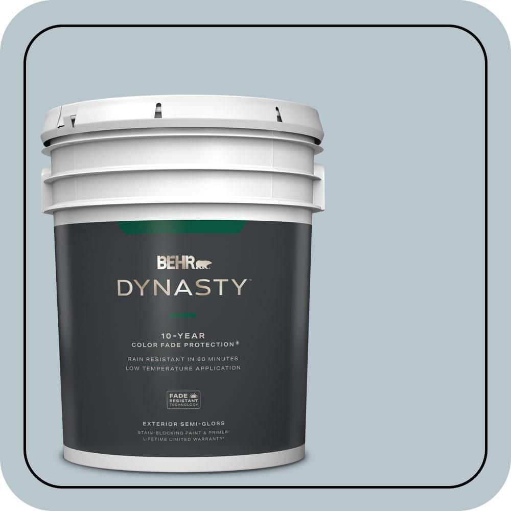BEHR DYNASTY 5 gal. #N480-2 Flowing Breeze Semi-Gloss Exterior Stain-Blocking Paint & Primer