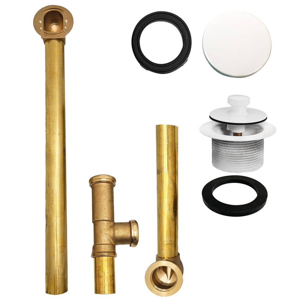 Westbrass 22 in. Brass Bath Waste and Overflow (4)
