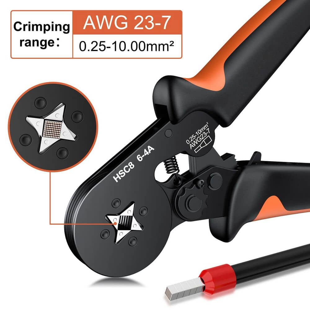 Unbranded Ferrule Crimping Tool Kit with 2000pcs Insulated Wire Connectors, Self-Adjustable Ratchet Crimper Plier Set (3)