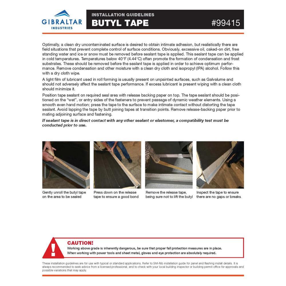Gibraltar Building Products 50 ft. Butyl Sealant Tape Roof Accessory in Gray (2)
