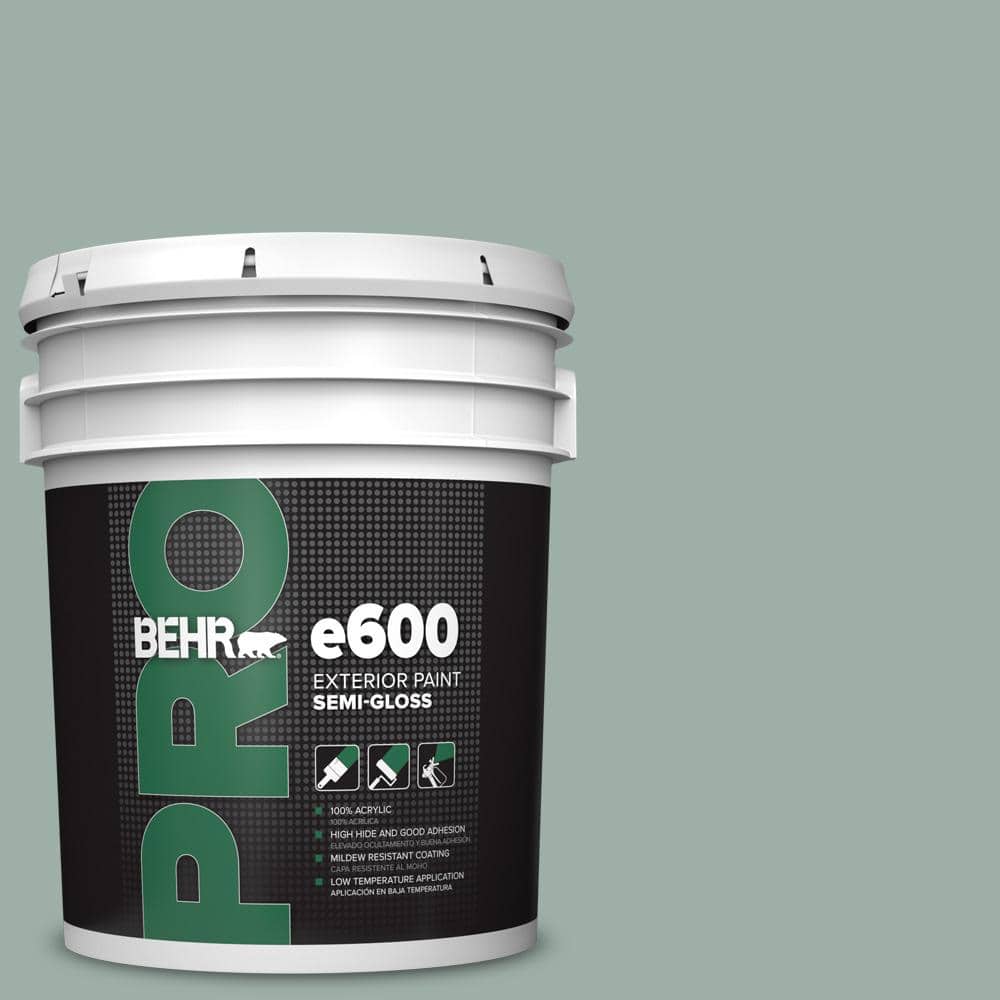 BEHR PRO 5 gal. #HDC-CT-22 Aged Jade Semi-Gloss Exterior Paint