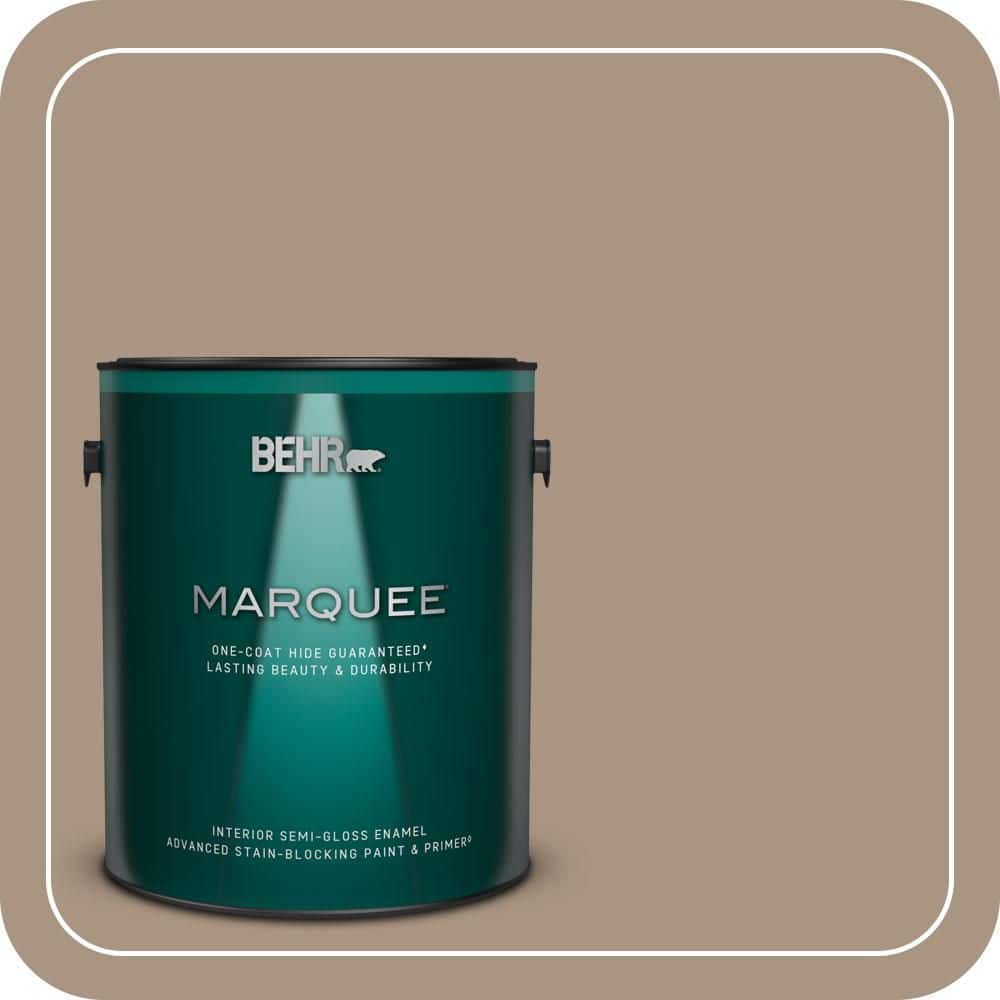 BEHR MARQUEE 1 gal. #T17-11 Silent Sands Semi-Gloss Enamel Interior Paint & Primer (1)