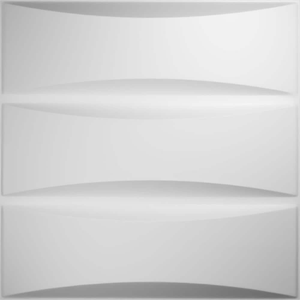 Ekena Millwork 1-1/16 in. x 19-5/8 in. x 19-5/8 in. PVC White Traditional EnduraWall Decorative 3D Wall Panel (2.67 sq. ft.) (1)