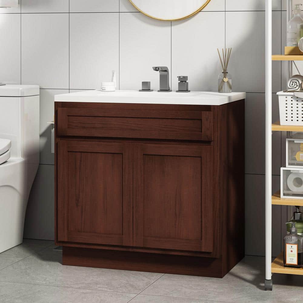 Vanity Art Montclair 2-Door Freestanding Shaker Bathroom Vanity Cabinet (No Top) - Unassembled (3)