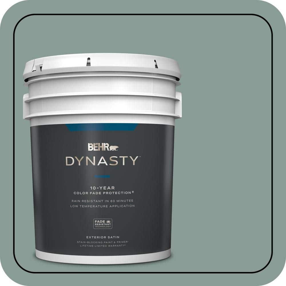 BEHR DYNASTY 5 gal. #490F-5 Cloud Burst Satin Enamel Exterior Stain-Blocking Paint & Primer