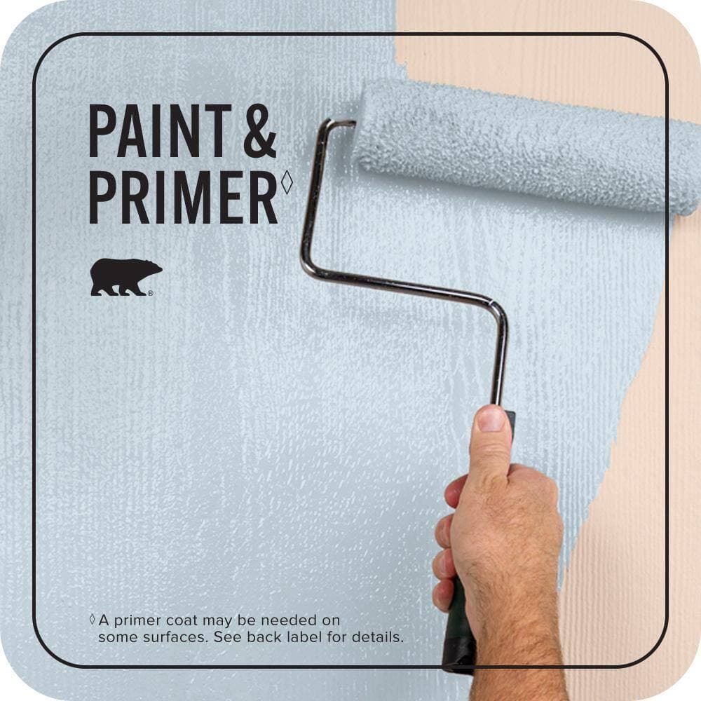 BEHR PREMIUM PLUS 1 gal. #560A-1 Pale Sky Satin Enamel Exterior Paint & Primer (3)
