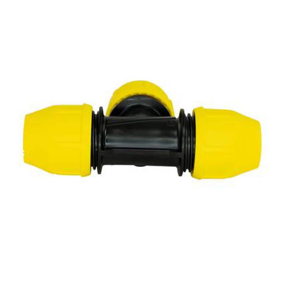 HOME-FLEX 3/4 in. IPS DR 11 Underground Yellow Poly Gas Pipe Tee (4)