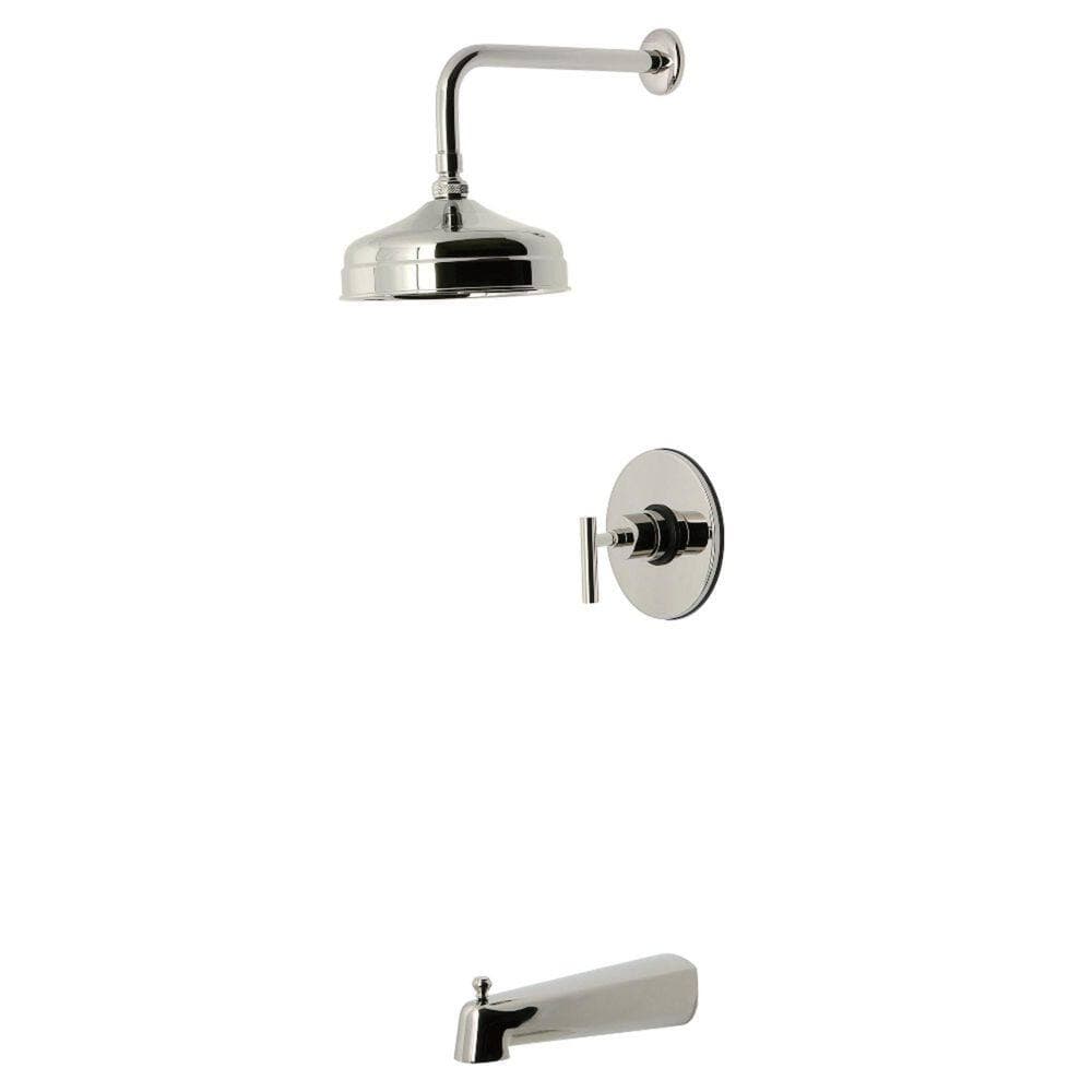Kingston Brass Manhattan 1-Handle 1-Spray Tub and Shower Faucet 1.8 GPM in Polished Nickel (1)