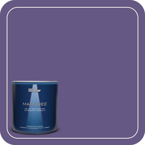 BEHR MARQUEE 1 qt. #640B-7 Berry Jam Satin Enamel Interior Paint & Primer (2)