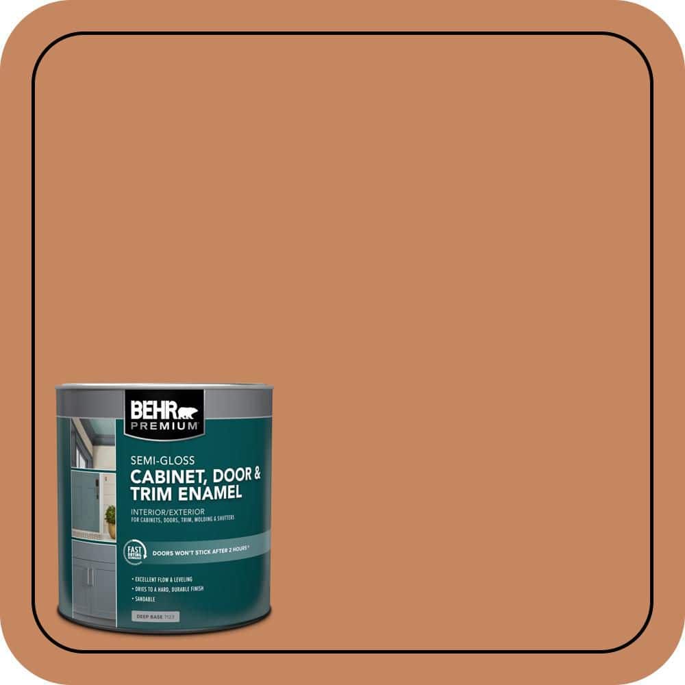 BEHR PREMIUM 1 qt. #PFC-17 Rusty Orange Semi-Gloss Enamel Interior/Exterior Cabinet, Door & Trim Paint