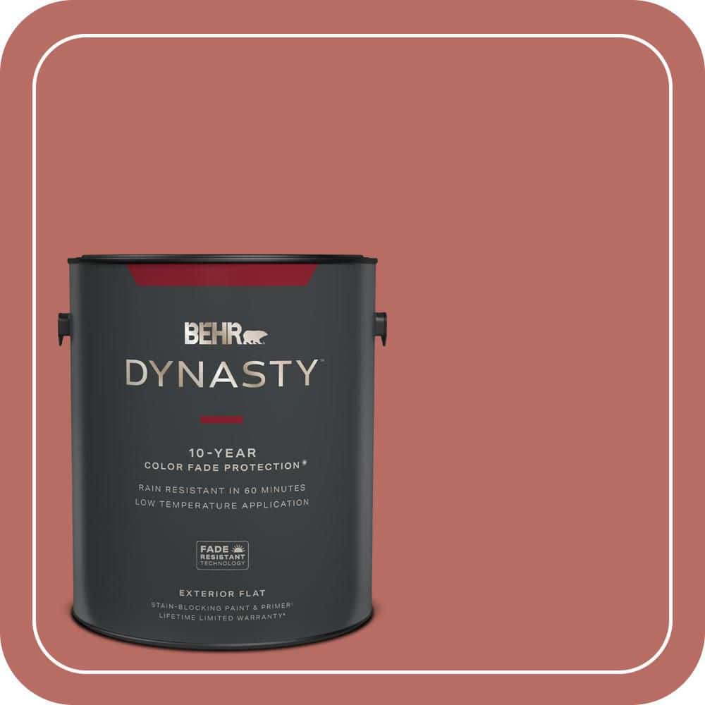 BEHR DYNASTY 1 gal. #MQ4-34 Hacienda Tile Flat Exterior Stain-Blocking Paint & Primer