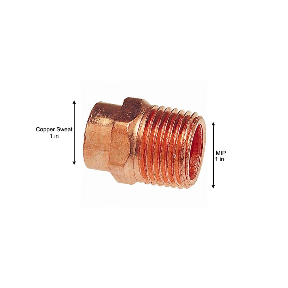 Everbilt 1 in. Copper Pressure Cup x MIP Male Adapter Fitting (3)