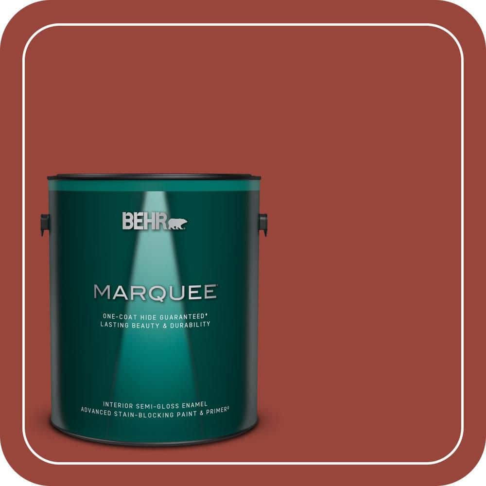 BEHR MARQUEE 1 gal. #S-H-190 Antique Red Semi-Gloss Enamel Interior Paint & Primer