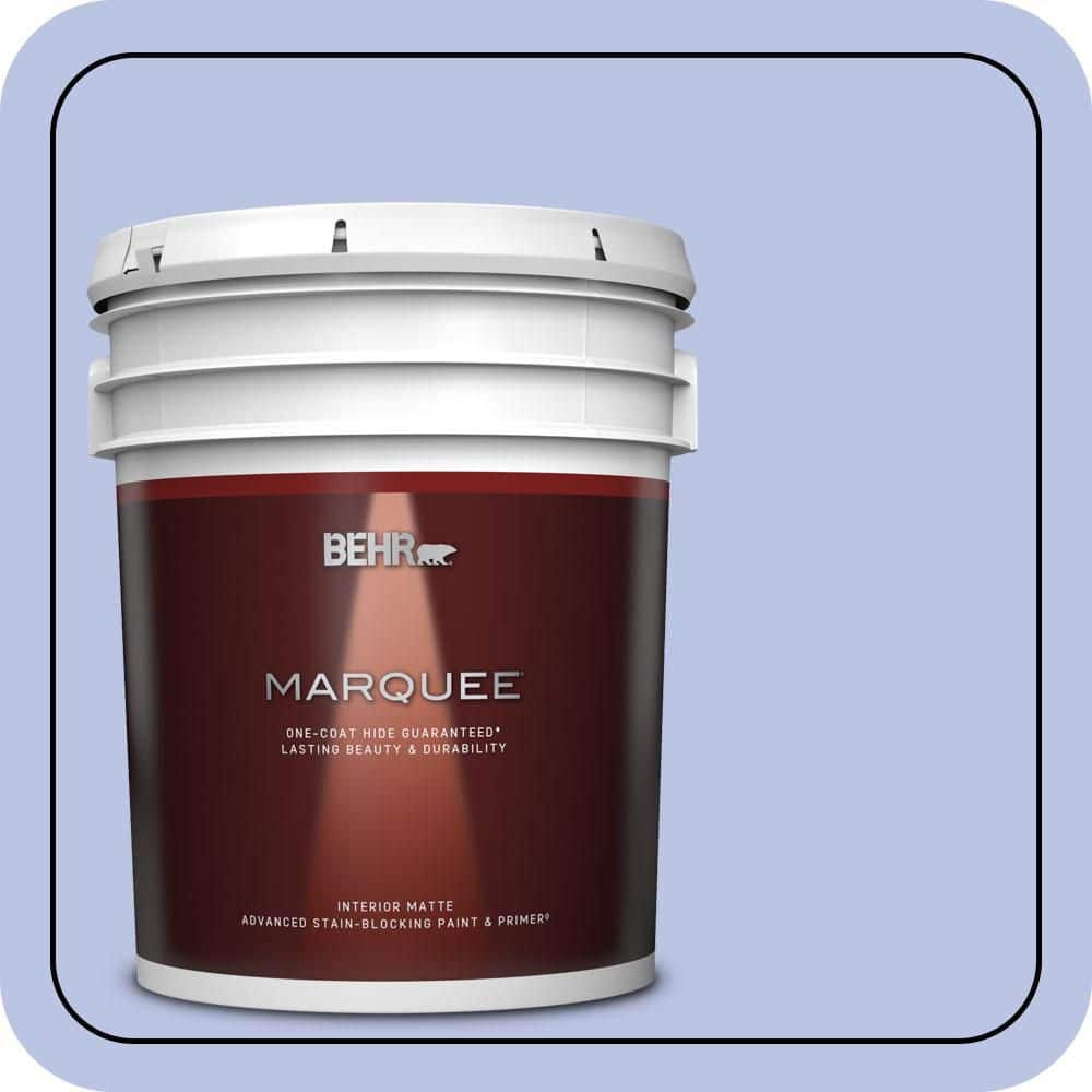 BEHR MARQUEE 5 gal. #600A-3 California Lilac Matte Interior Paint & Primer
