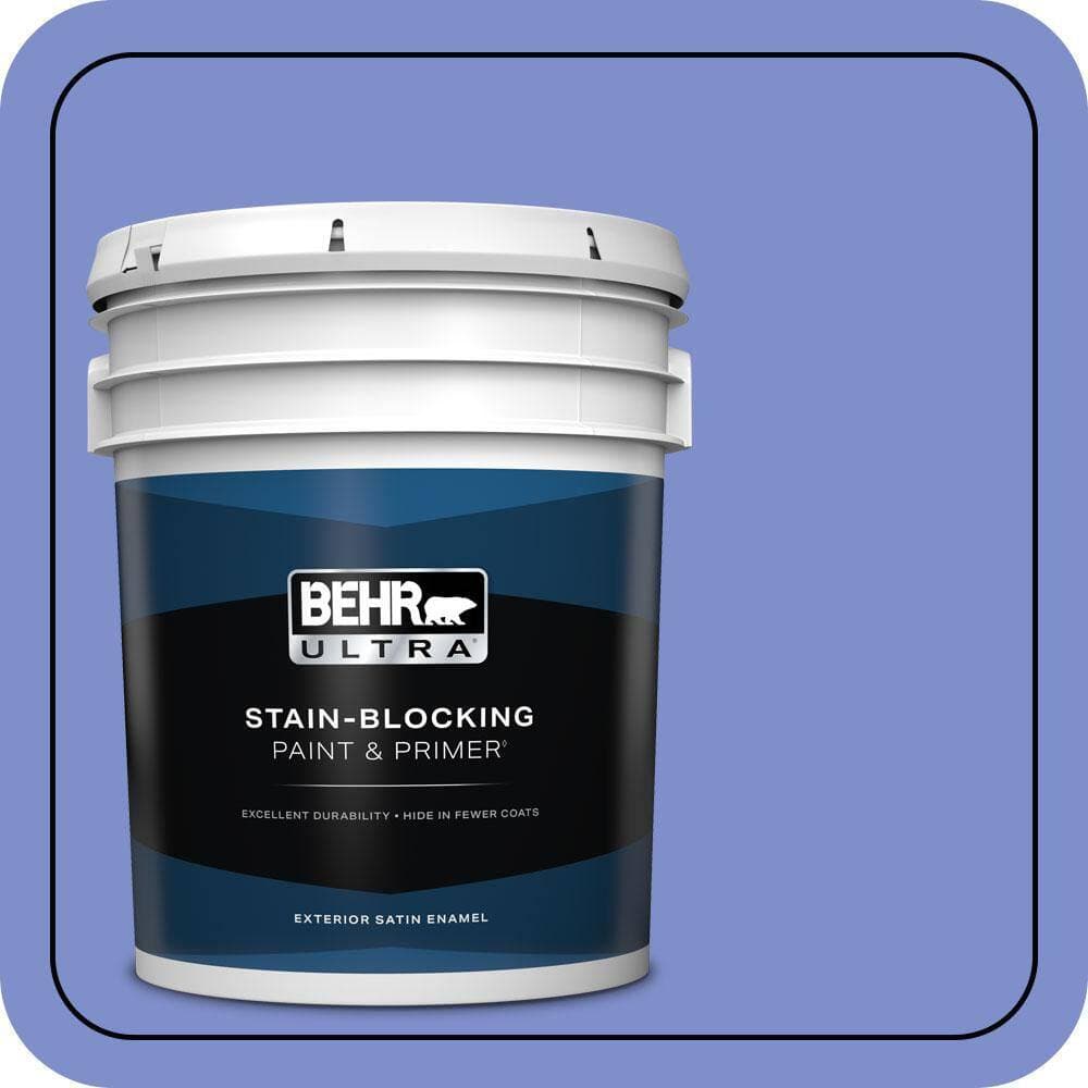 BEHR ULTRA 5 gal. #P540-5 Pansy Garden Satin Enamel Exterior Paint & Primer