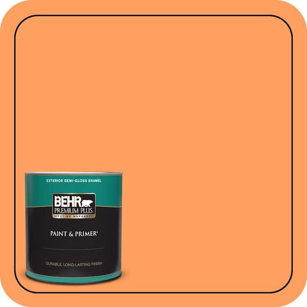 BEHR PREMIUM PLUS #250B-5 Orange Spice Interior/Exterior Paint & Primer Color Sample (4)