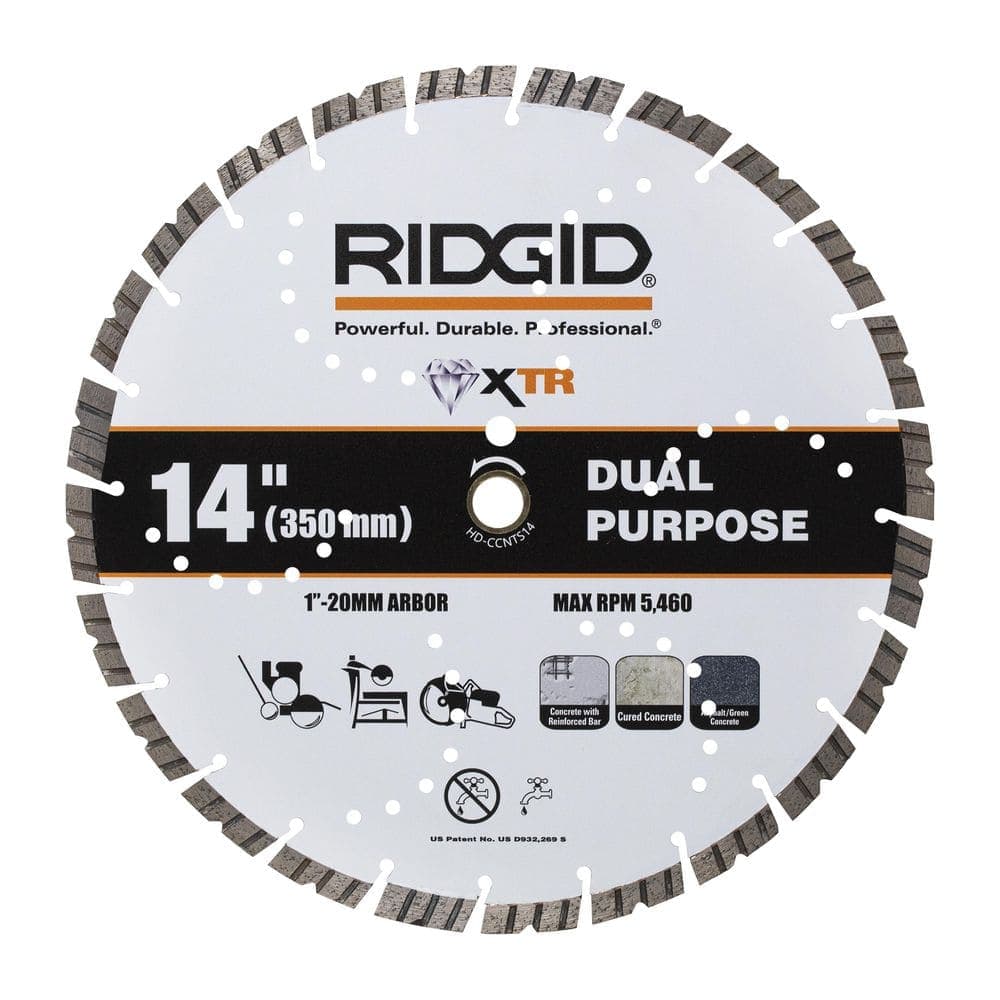 RIDGID 14 in. Dual Purpose XTR Diamond Blade (1)