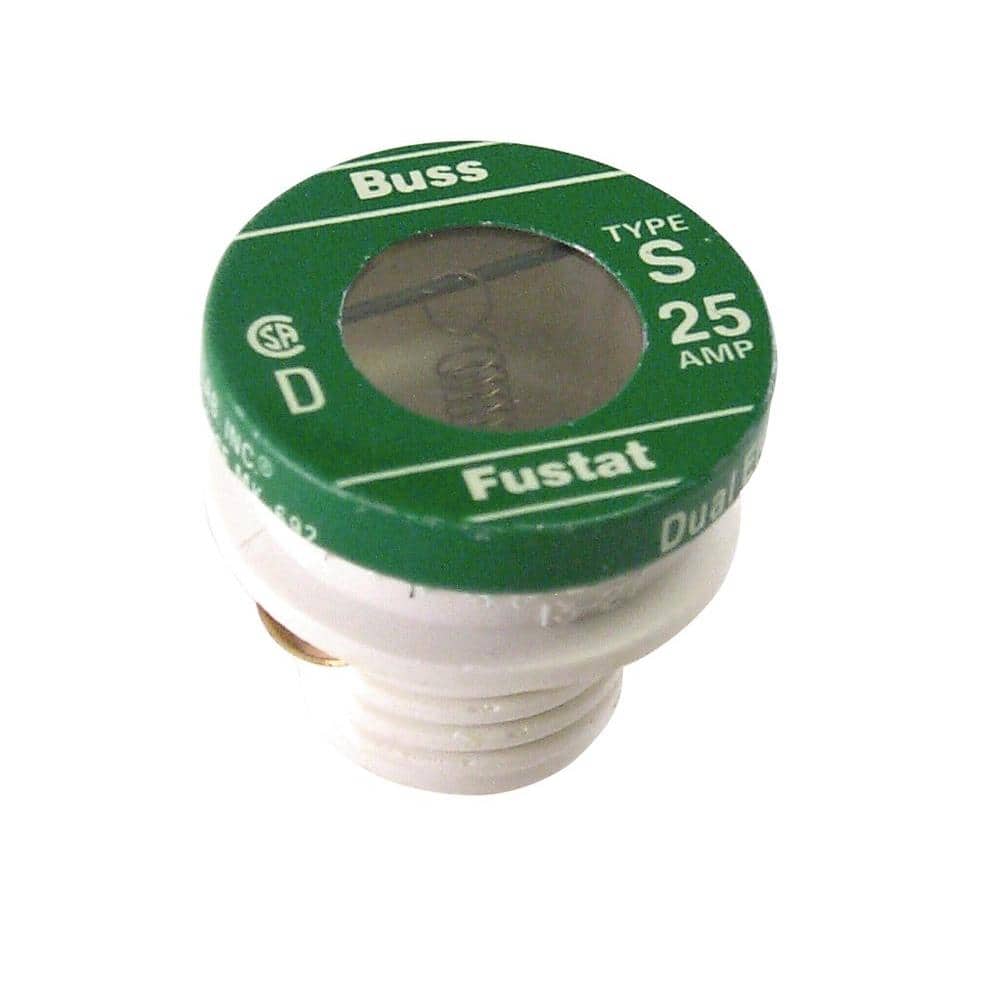 Cooper Bussmann S Series 25 Amp Plug Fuses (2-Pack)