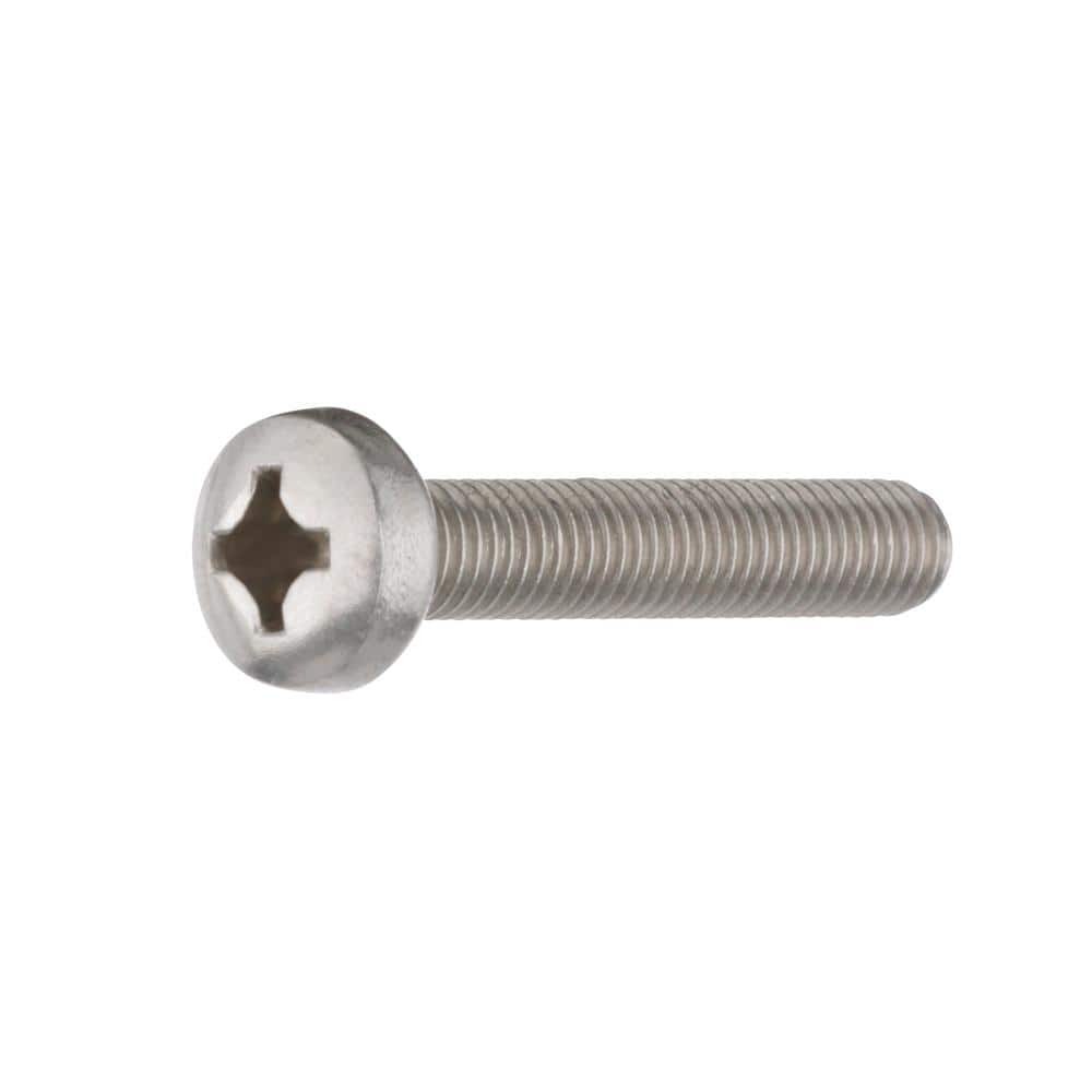 Everbilt M8-1.25 x 100 mm Phillips Pan Head Stainless Steel Machine Screw (1)