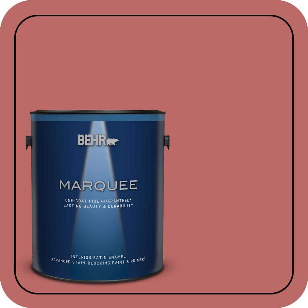 BEHR MARQUEE 1 gal. #MQ1-11 Drama Queen One-Coat Hide Satin Enamel Interior Paint & Primer