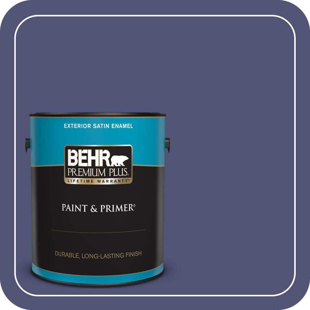 BEHR PREMIUM PLUS 1 gal. #630D-7 Deep Orchid Satin Enamel Exterior Paint & Primer