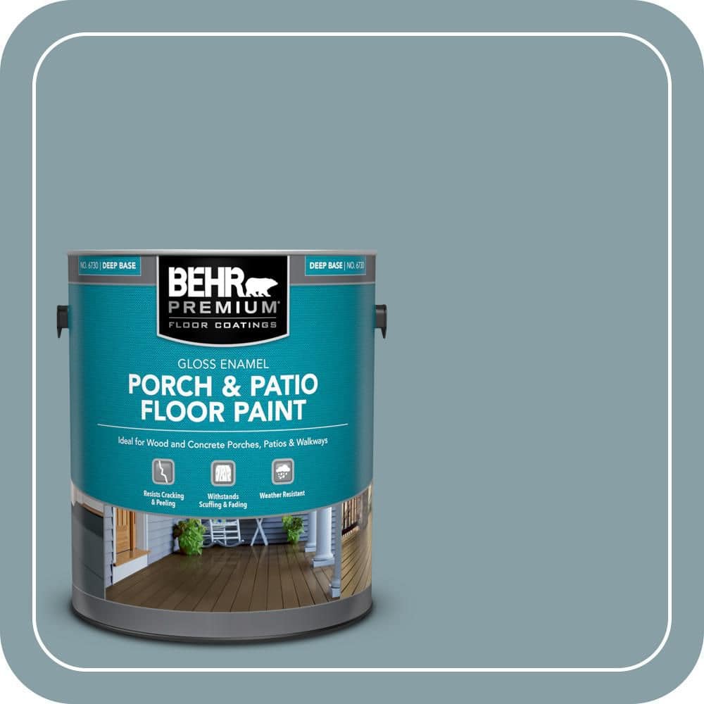 BEHR PREMIUM 1 gal. #BNC-18 Aqua Gray Gloss Enamel Interior/Exterior Porch and Patio Floor Paint