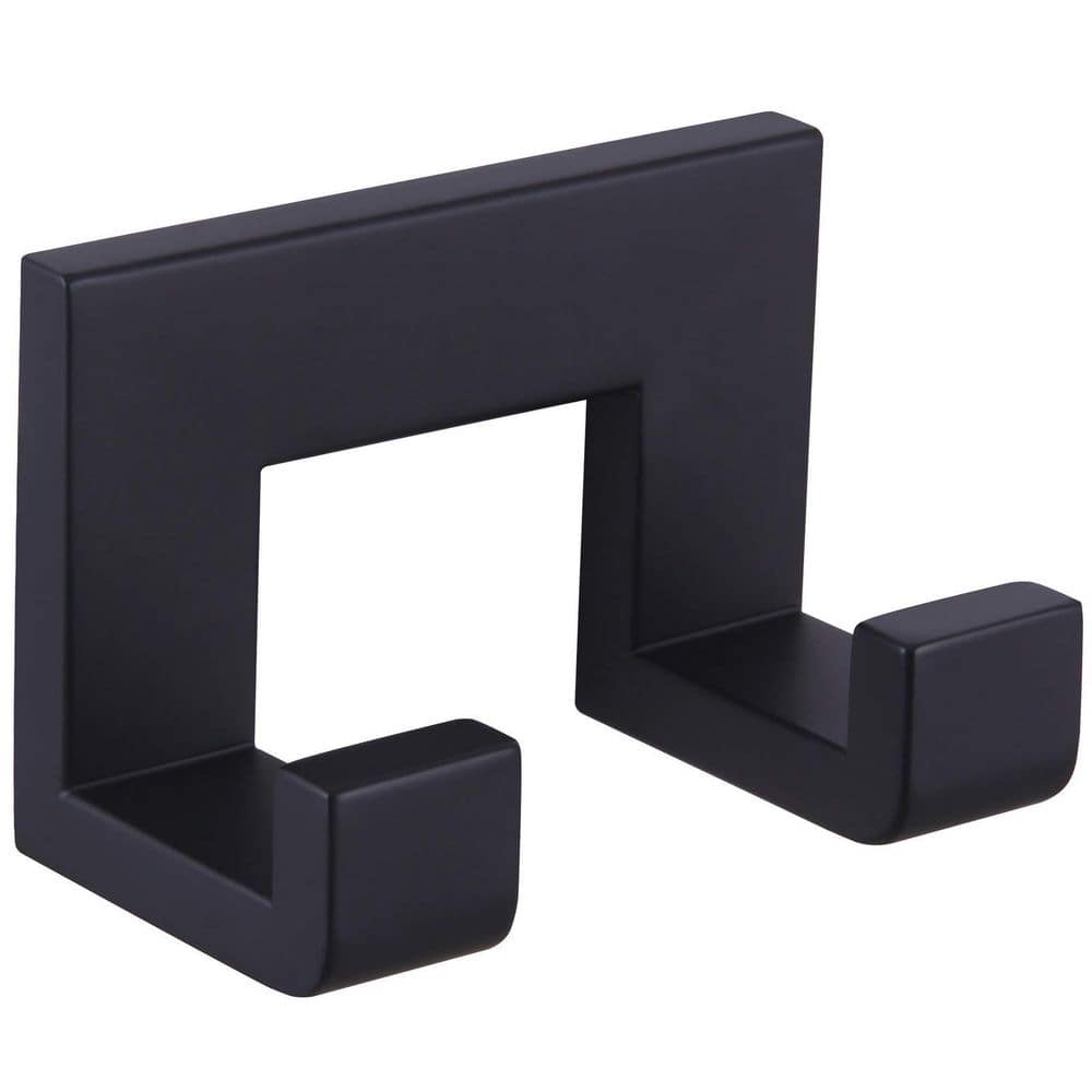 Unbranded J-Hook Hook Type Matte Black SUS304 Stainless Steel Double Wall Drill Mount Robe Towel Coat Robe Hook for Bathroom (1)