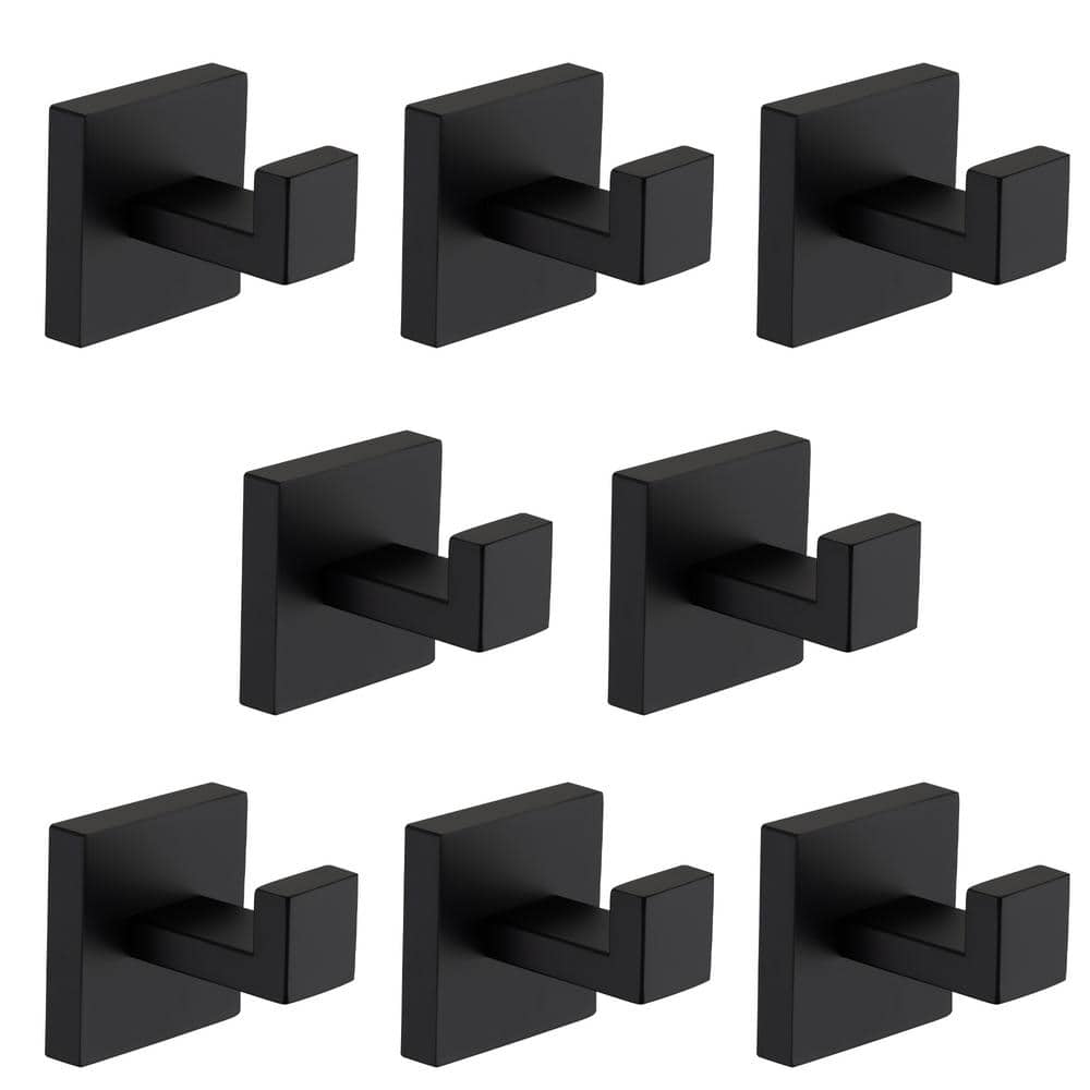 Flynama 8-Piece Bath Hardware Set with Mounting Hardware in Matte Black (1)