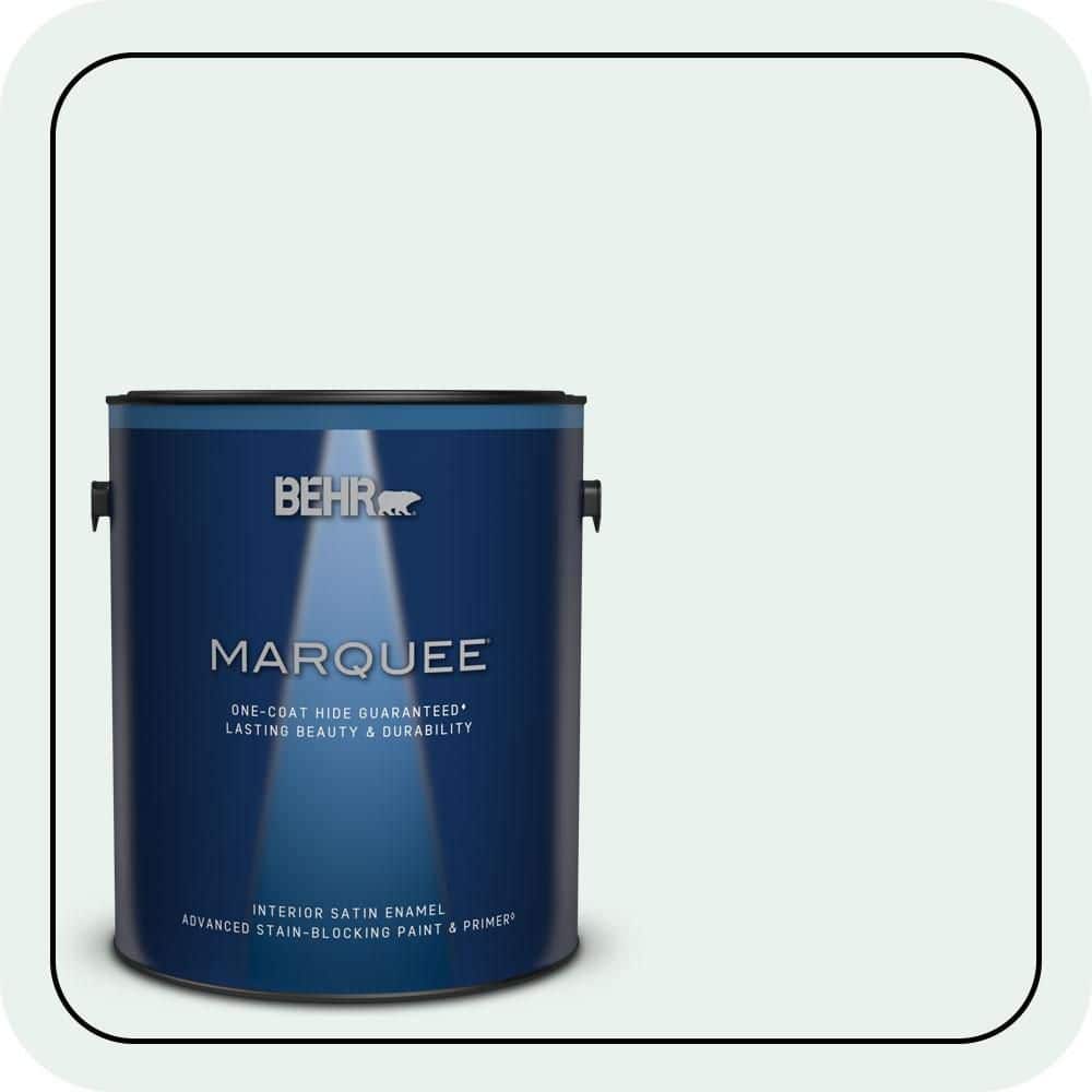 BEHR MARQUEE 1 gal. #W-B-520 Glacial Tint Satin Enamel Interior Paint & Primer
