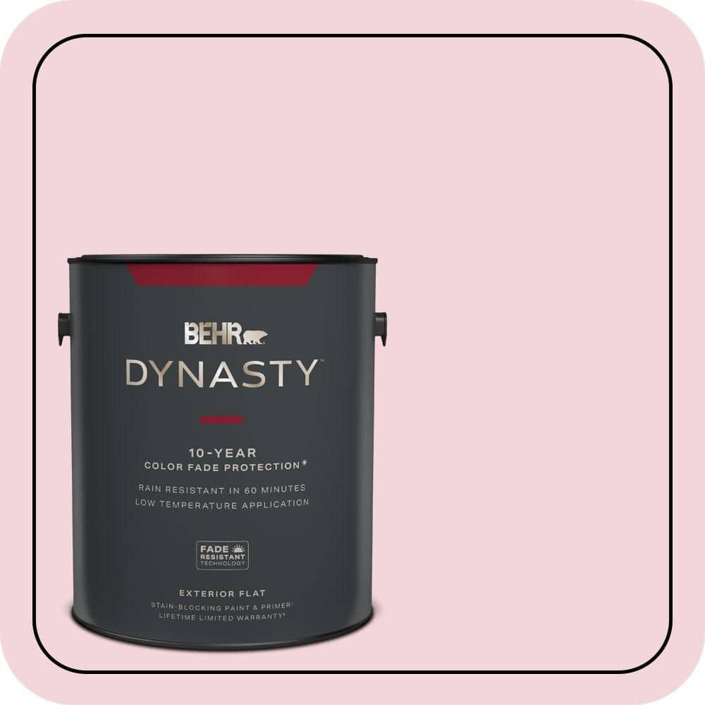 BEHR DYNASTY 1 gal. #P140-1 Summer Crush Flat Exterior Stain-Blocking Paint & Primer