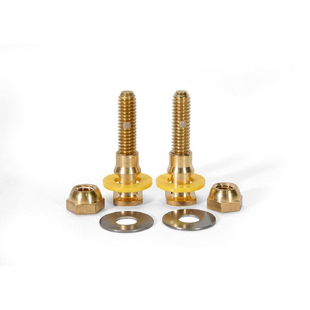 Fluidmaster SetFast 5/16 in. x 2-1/4 in. No Cut Brass Closet Toilet Bolt Kit Contractor Pack (2)