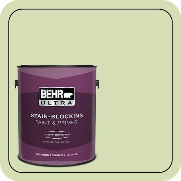 BEHR PREMIUM PLUS #420C-3 Celery Bunch Enamel Interior/Exterior Paint & Primer Color Sample (3)