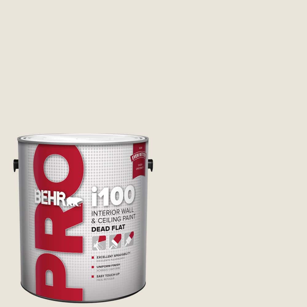 BEHR PRO 1 gal. #BWC-13 Smoky White Dead Flat Interior Paint