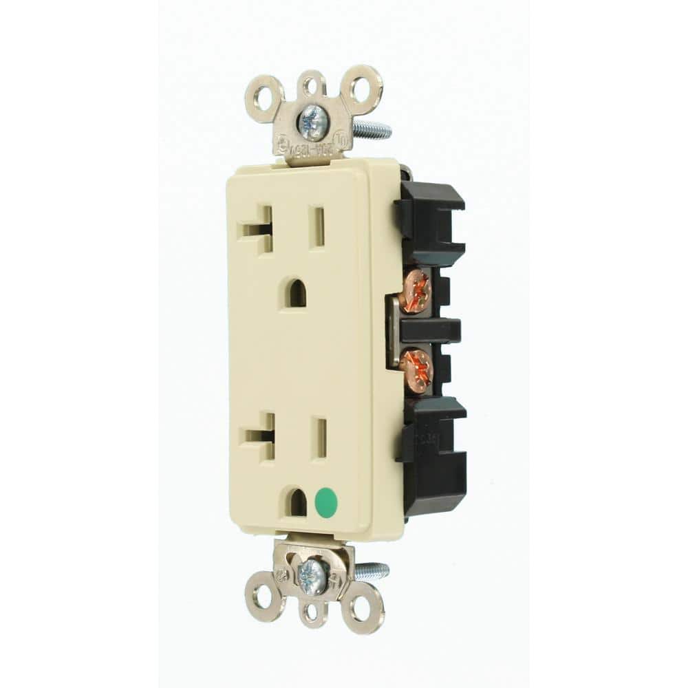 Leviton Decora Plus Amp 125 V Hospital Grade Duplex Outlet/Receptacle, (1-Pack) (3)