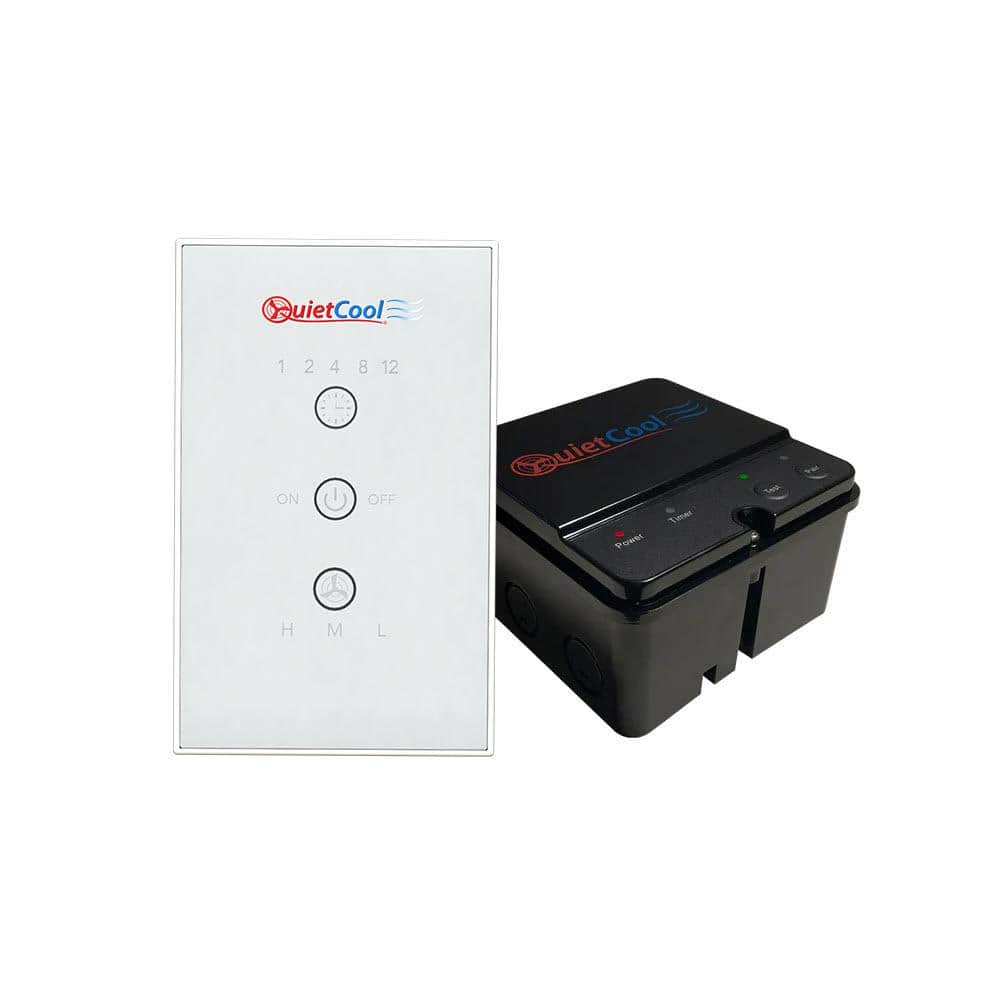 QuietCool Whole House Fan Wireless RF Control Kit with Glass Switch