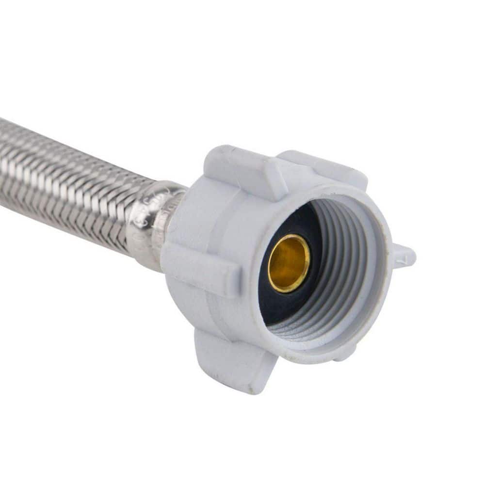 Plumbshop 7/8 in. Ballcock Nut Braided Stainless Steel Toilet Supply Line (3)