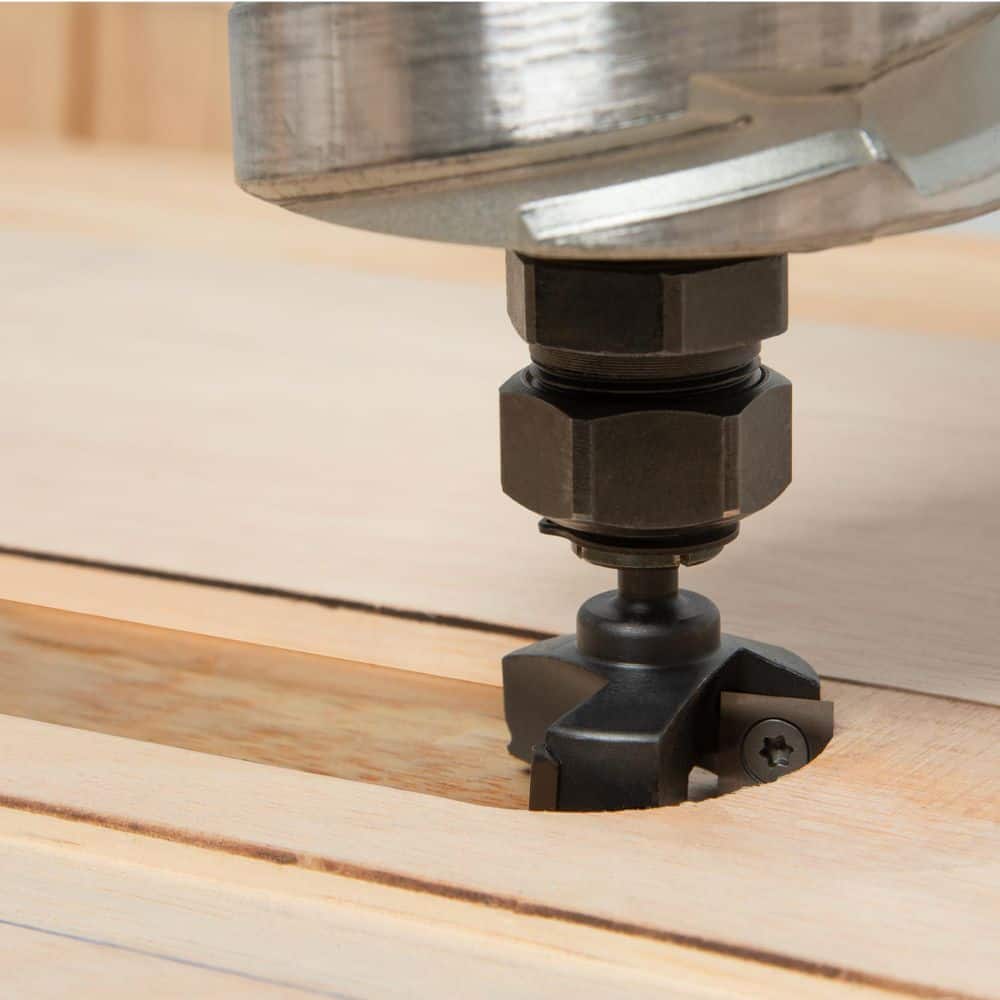 ‎POWERTEC Slab Flattening Router Bit-3-Wing Carbide Inserts with 1/4 in. Shank, 1-1/2 in. Cutting Diameter (2)