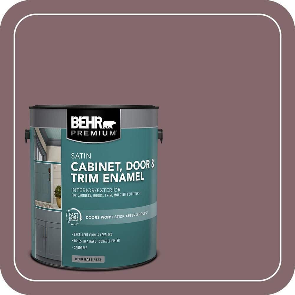 BEHR PREMIUM 1 gal. #N120-6 Raisin in the Sun Satin Enamel Interior/Exterior Cabinet, Door & Trim Paint