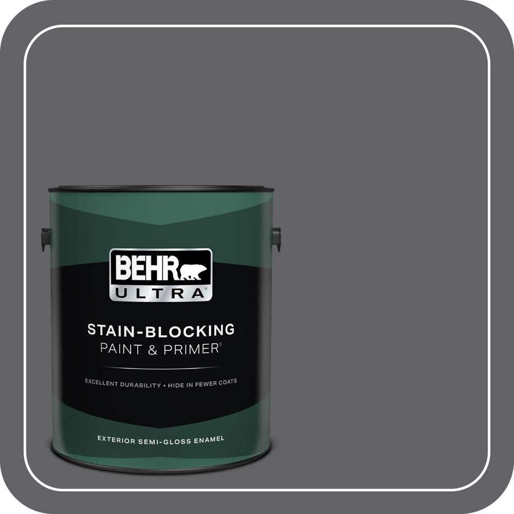 BEHR ULTRA 1 gal. #N530-6 Digital Semi-Gloss Enamel Exterior Paint & Primer